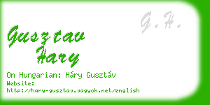 gusztav hary business card